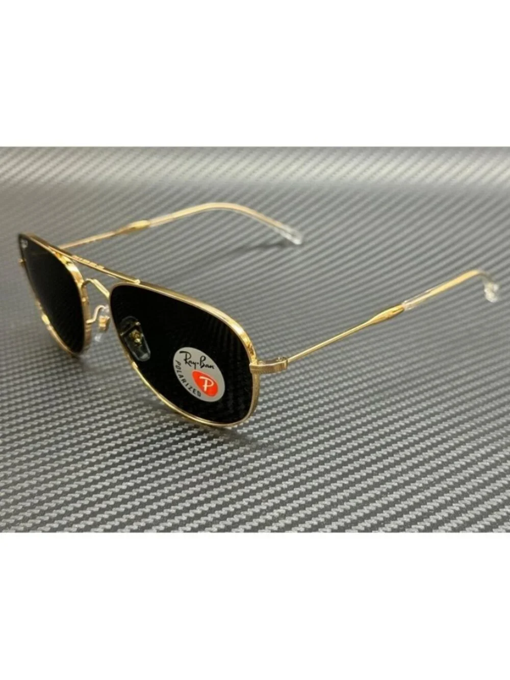 New Ray-Ban Men Arista Gold Sunglasses 60-17-145